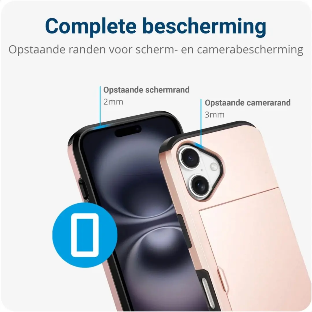 Selected Hoesje iPhone 17 Kaarthouder Roze - 2 Pasjes