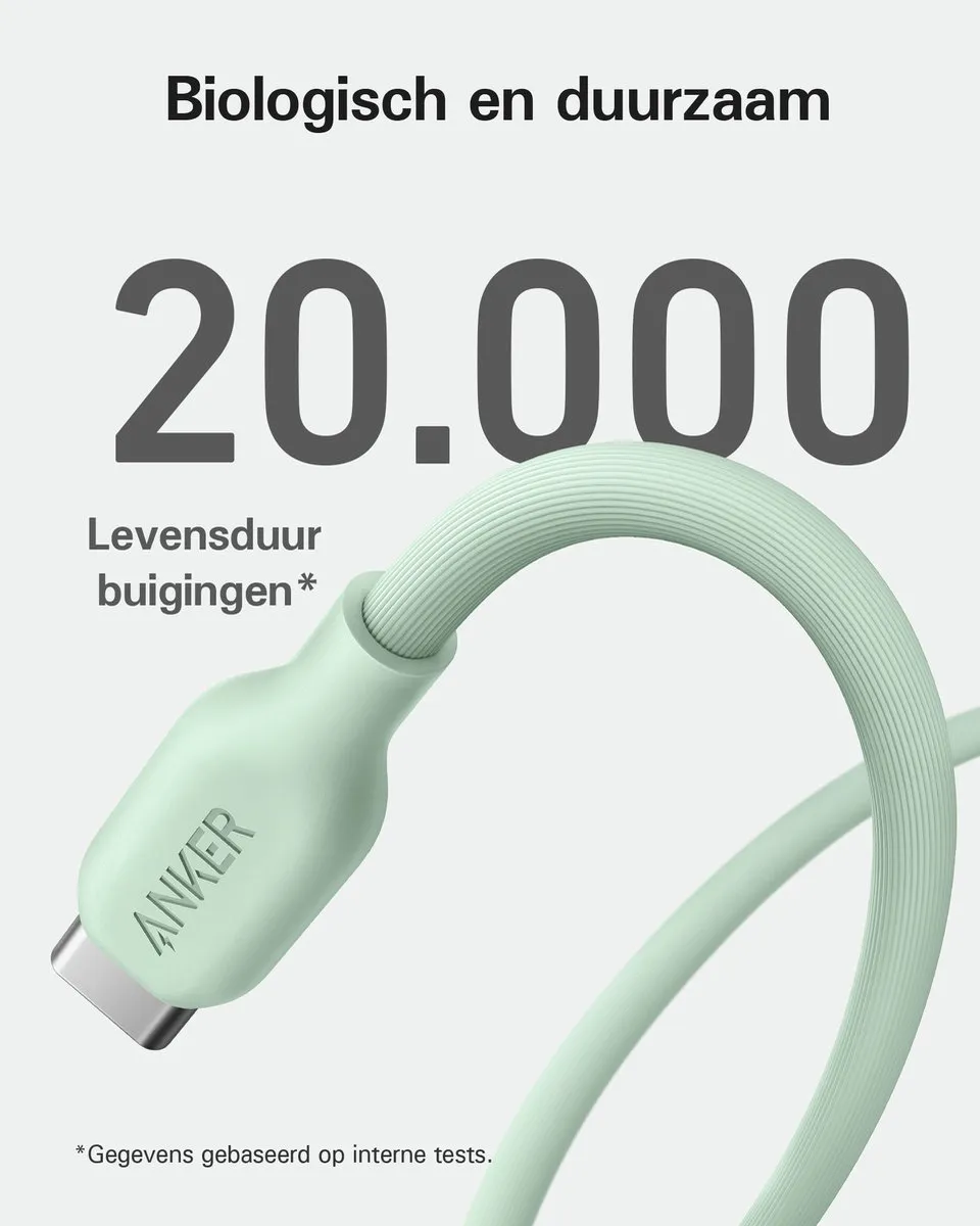 Anker 543 USB-C Kabel 100W 180cm - Groen