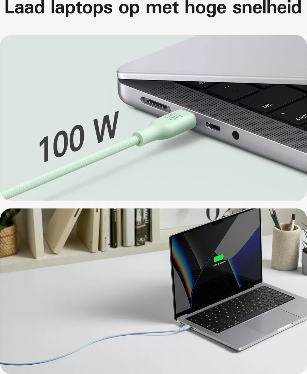 Anker 543 USB-C Kabel 100W 180cm - Groen