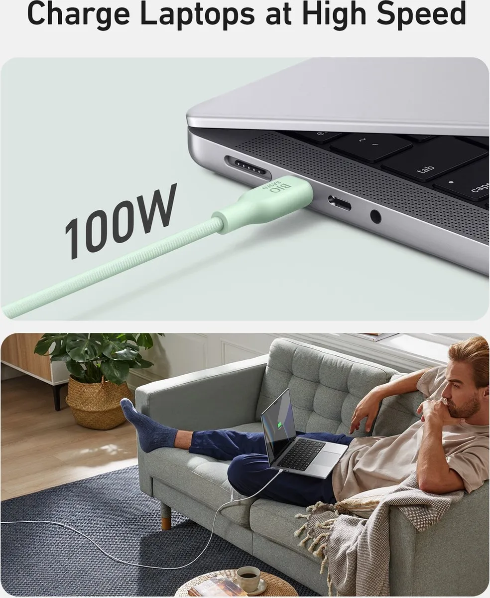 Anker 543 USB-C Kabel 100W 180cm - Groen