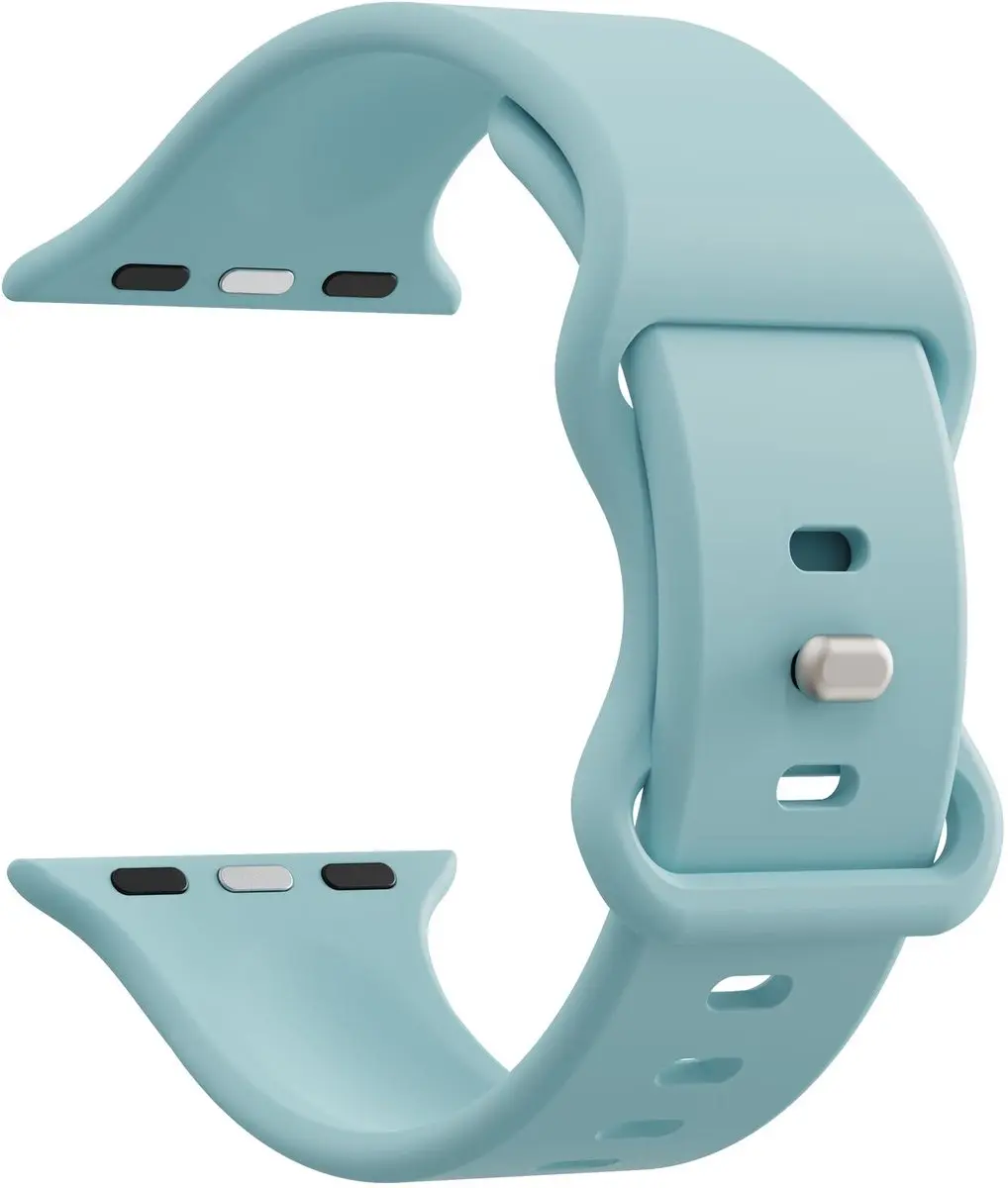 Selected SBG Siliconen Horlogebandje Apple Watch - 42/44/45/46/49mm - Groen/Blauw