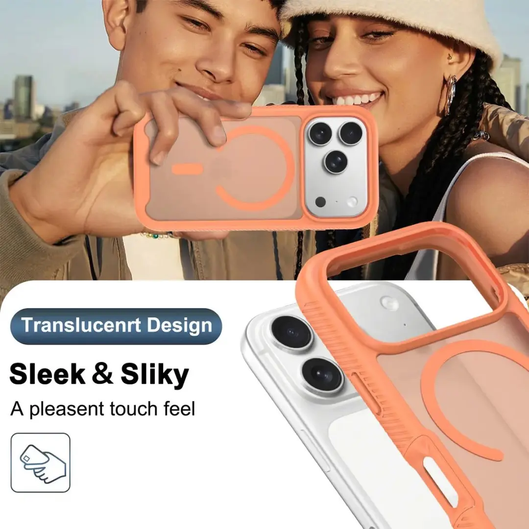 Selected by GSMpunt.nl iPhone 17 Pro Hoesje Matte Oranje - MagSafe