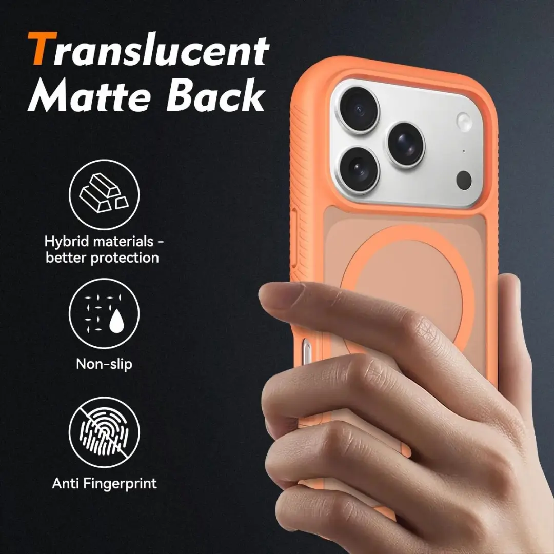 Selected by GSMpunt.nl iPhone 17 Pro Hoesje Matte Oranje - MagSafe