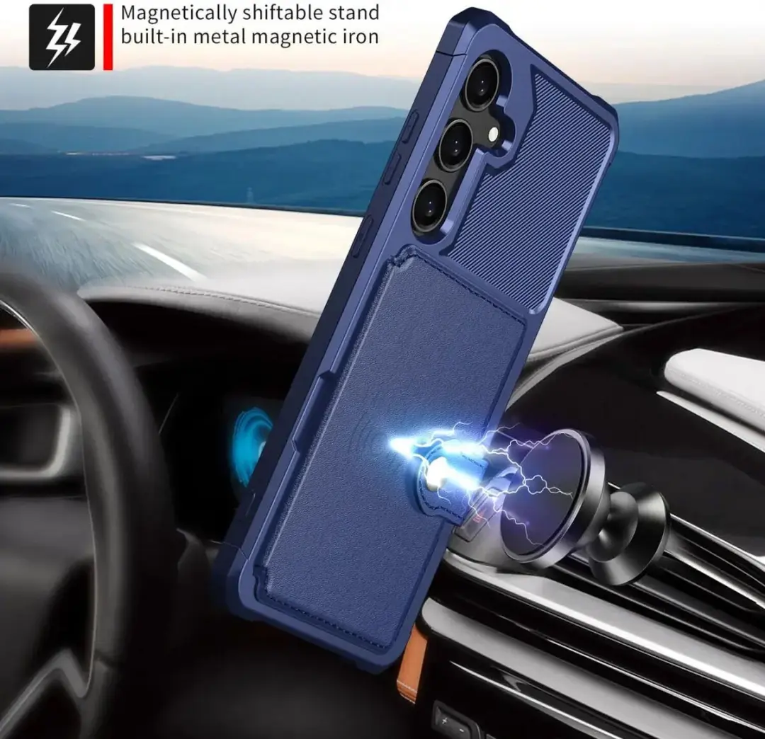 Selected Portemonnee Hoesje Samsung Galaxy A36 - Blauw - 4 Pasjes