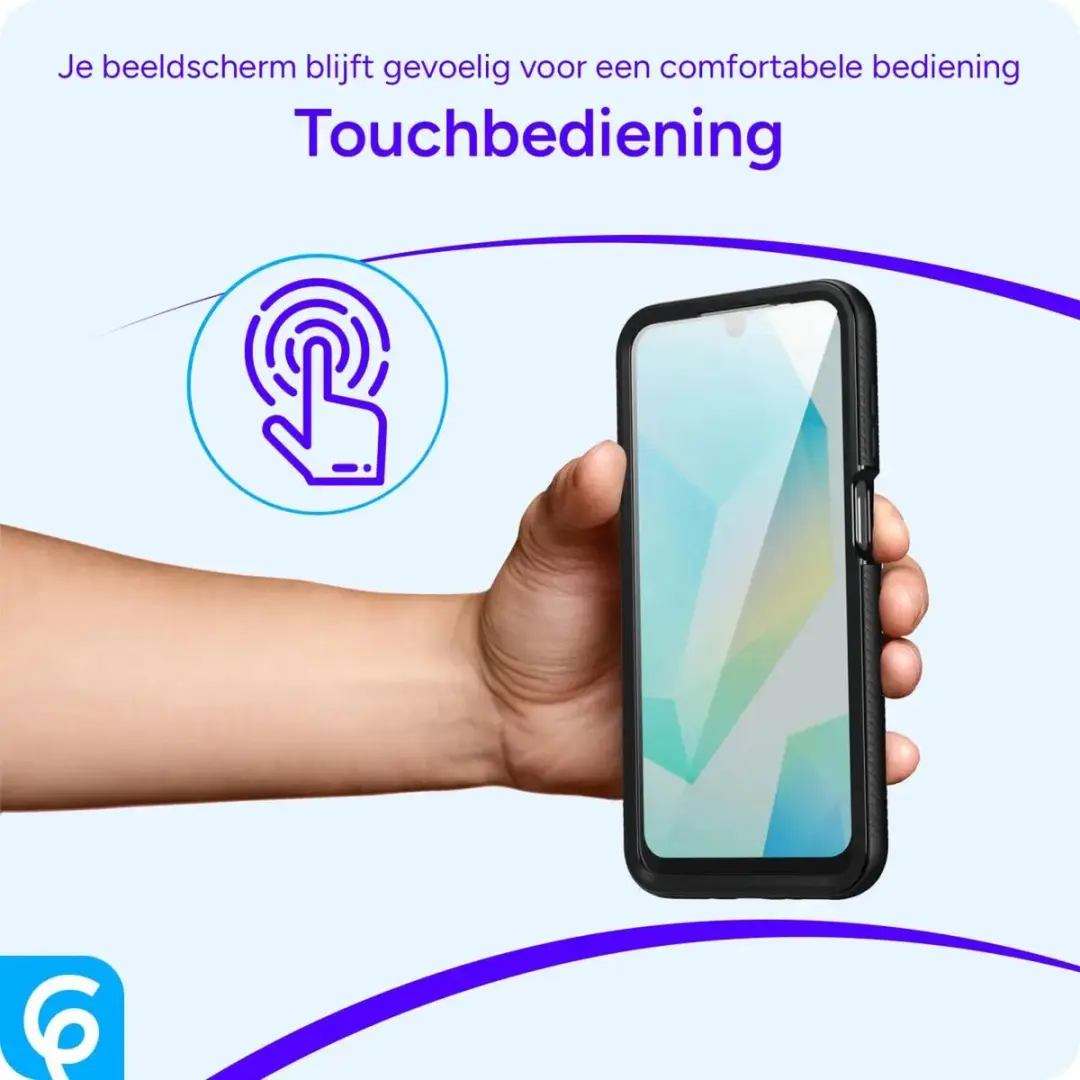Selected by GSMpunt Samsung Galaxy A05s Hoesje - Ingebouwde Screenprotector - Zwart