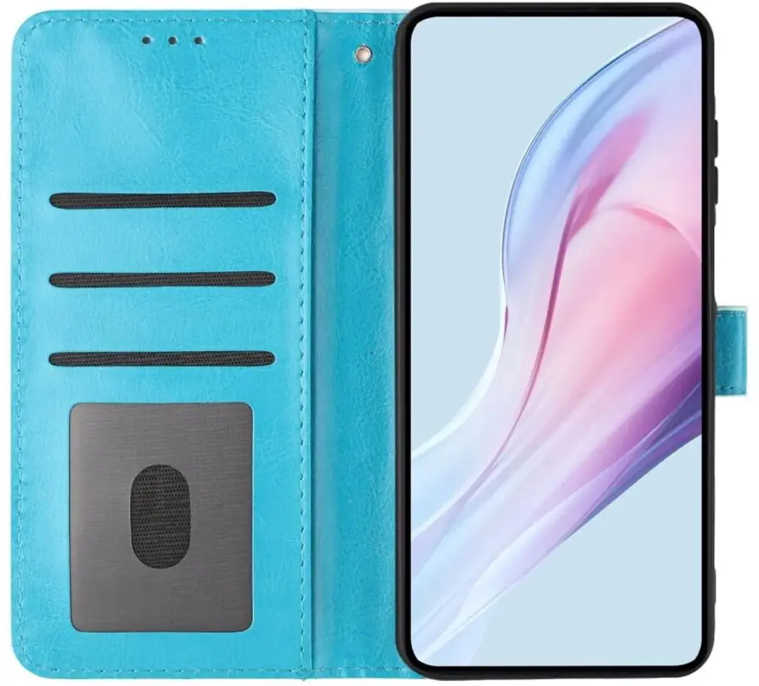 Selected Hoesje Samsung Galaxy A37 Polka Dot Wallet - Blauw