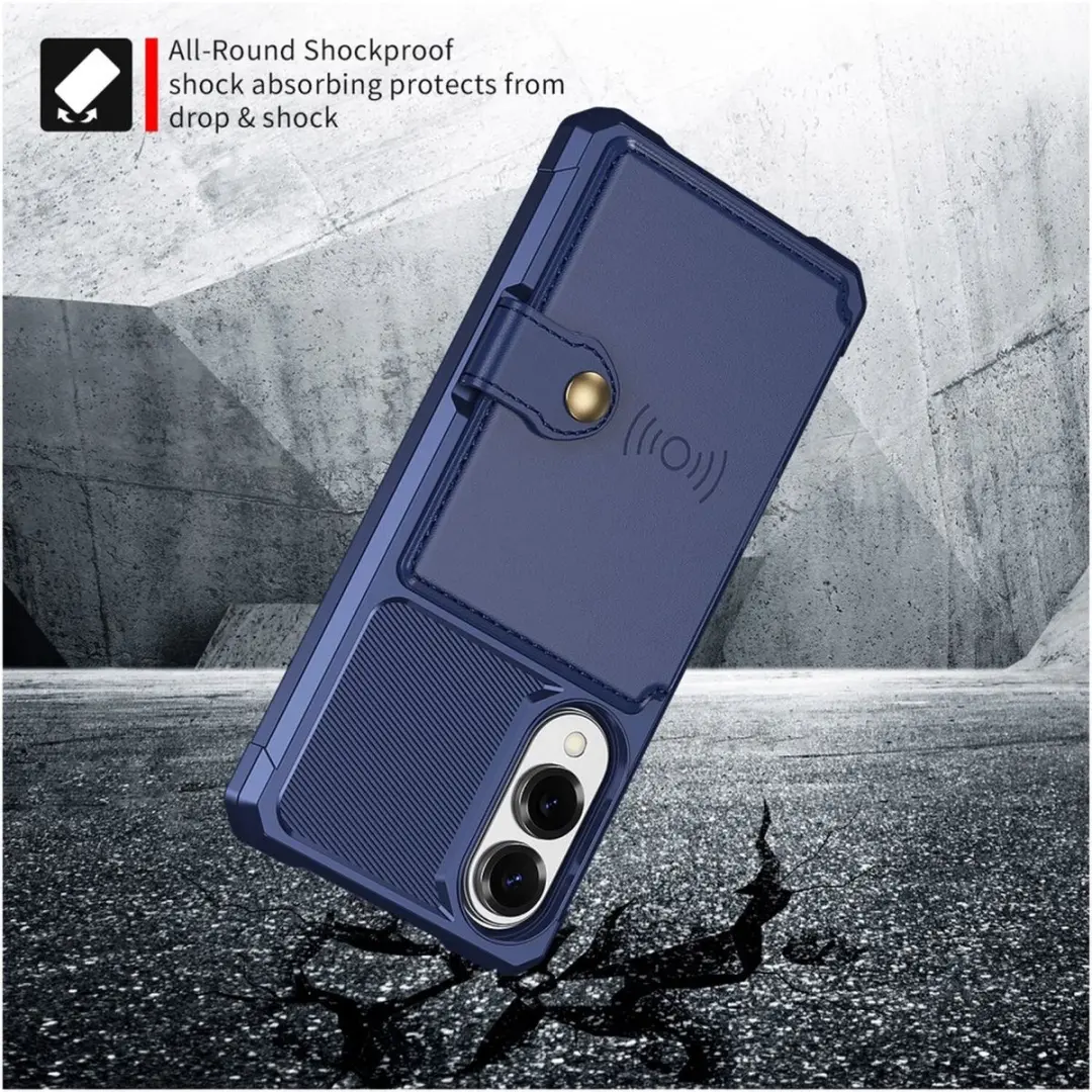 Selected Portemonnee Hoesje Samsung Galaxy S25 Edge - Blauw