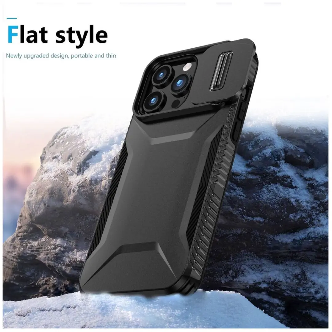 Selected Hoesje iPhone 15 Pro Max Camera Slider - Zwart