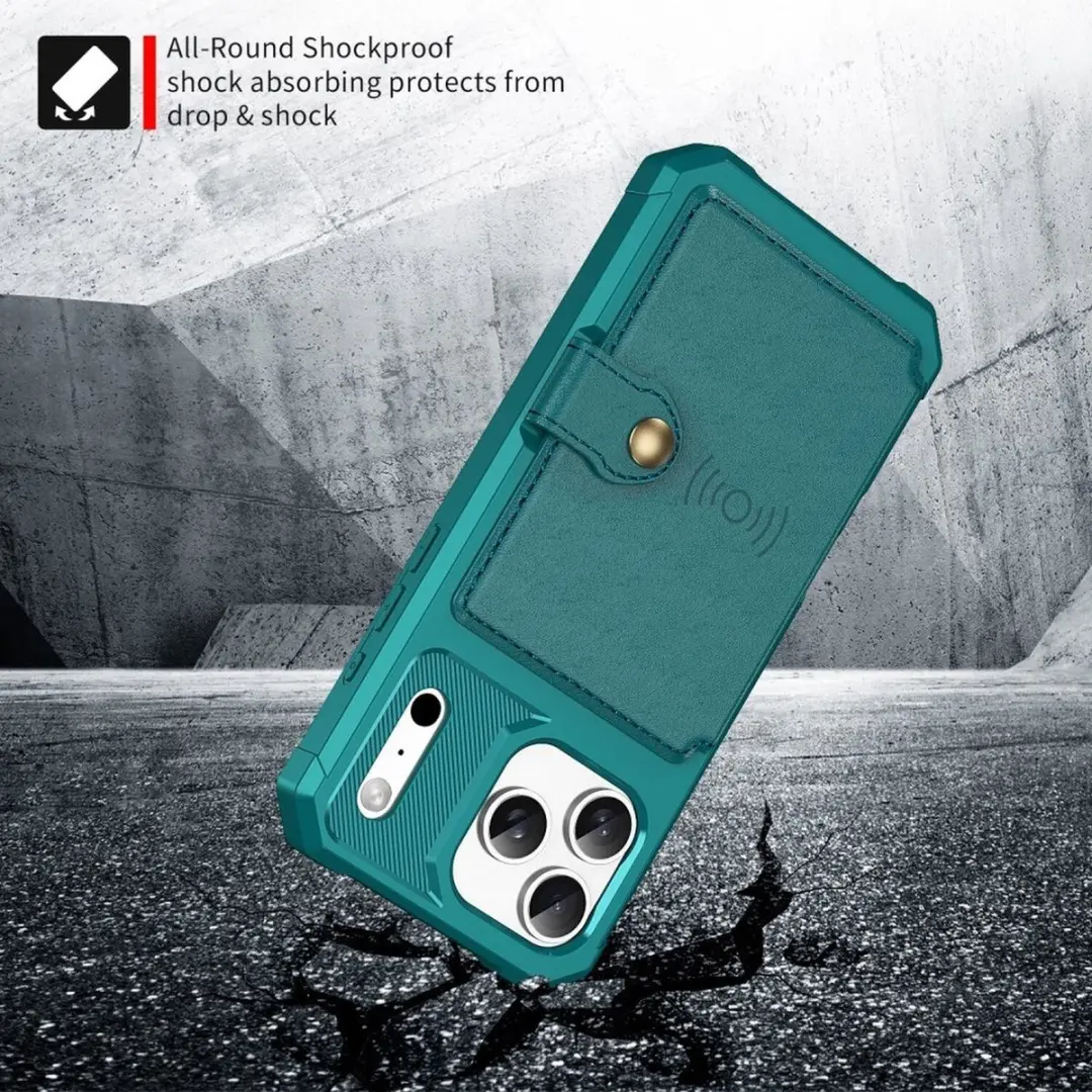 Selected Portemonnee Hoesje iPhone 17 Pro Max - Groen - 4 Pasjes