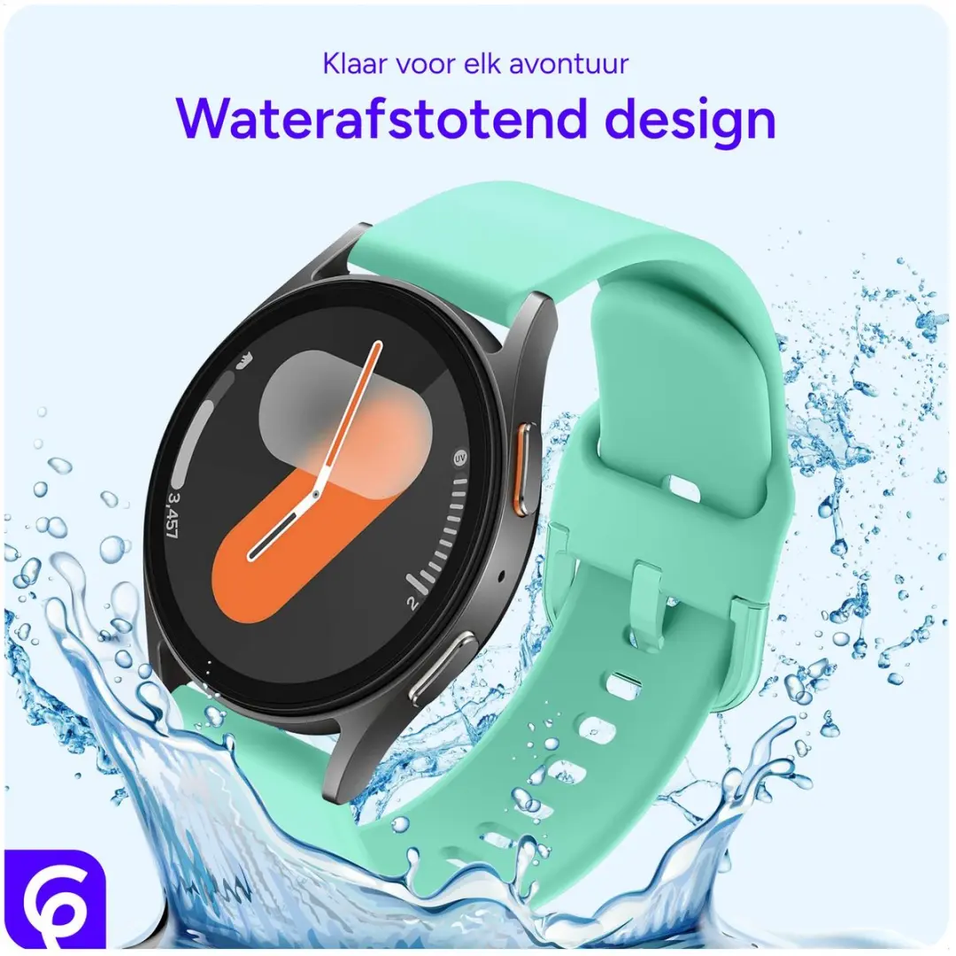Selected SBG Universeel 20mm Horlogeband Siliconen Mintgroen
