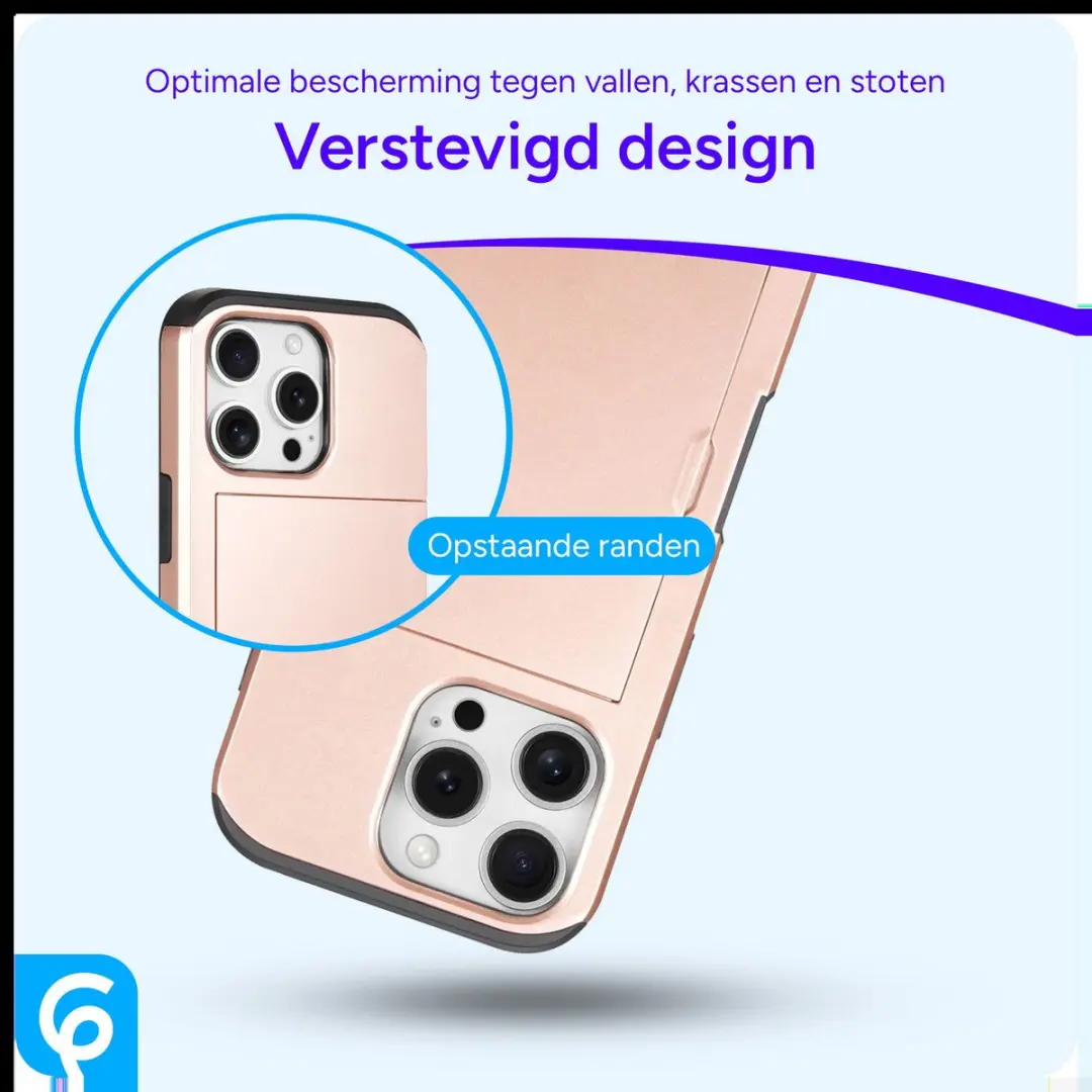 Selected Hoesje met Kaarthouder iPhone 16 Pro - Roze