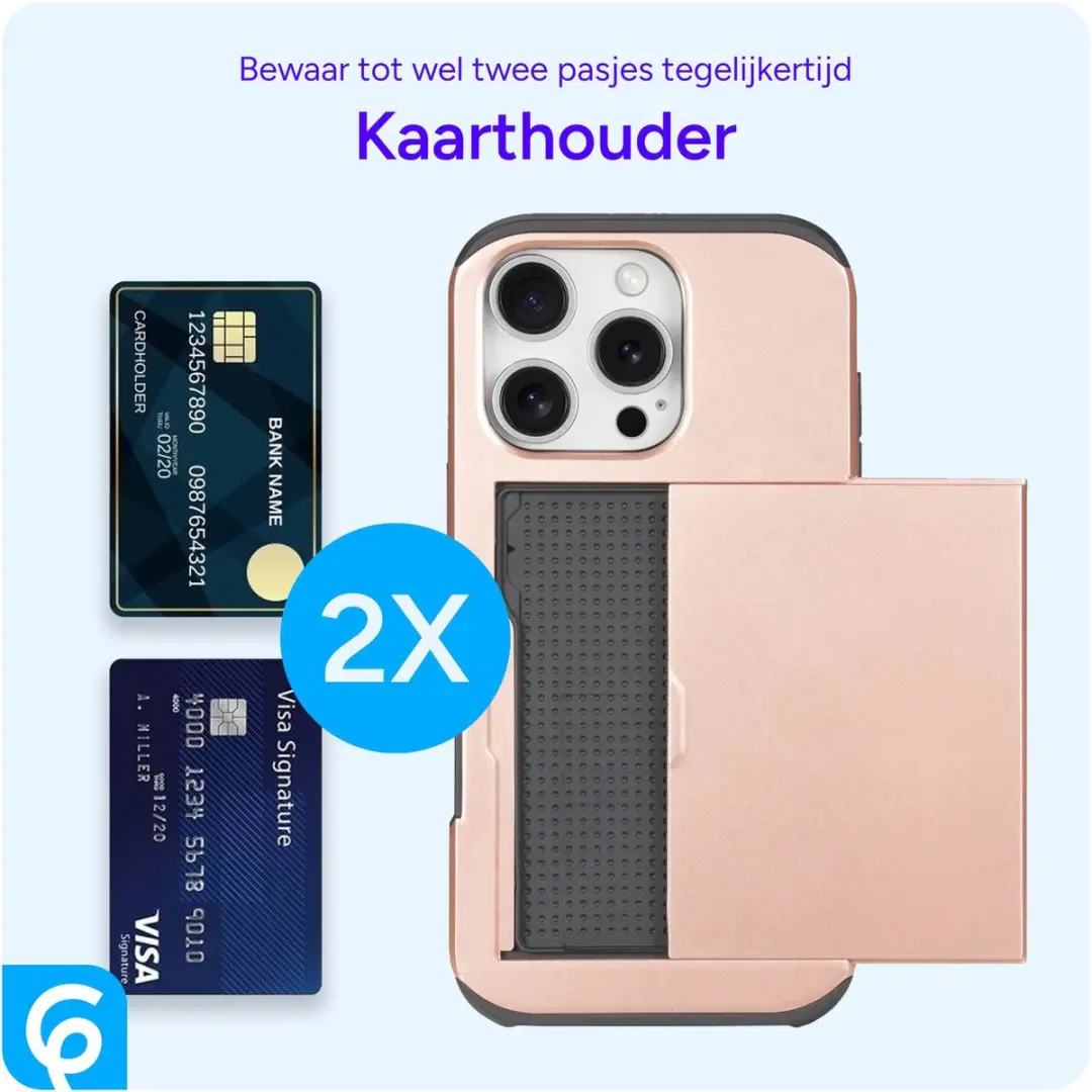 Selected Hoesje met Kaarthouder iPhone 16 Pro - Roze