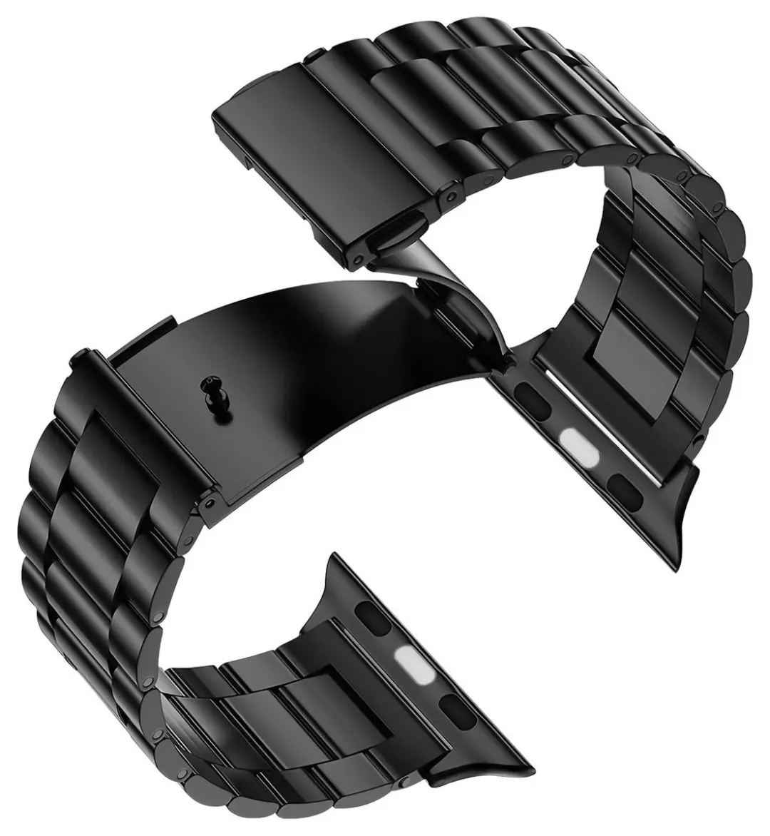 Selected SBG RVS Schakelbandje Apple Watch - 42/44/45/46/49mm - Zwart - afbeelding 6 van 6