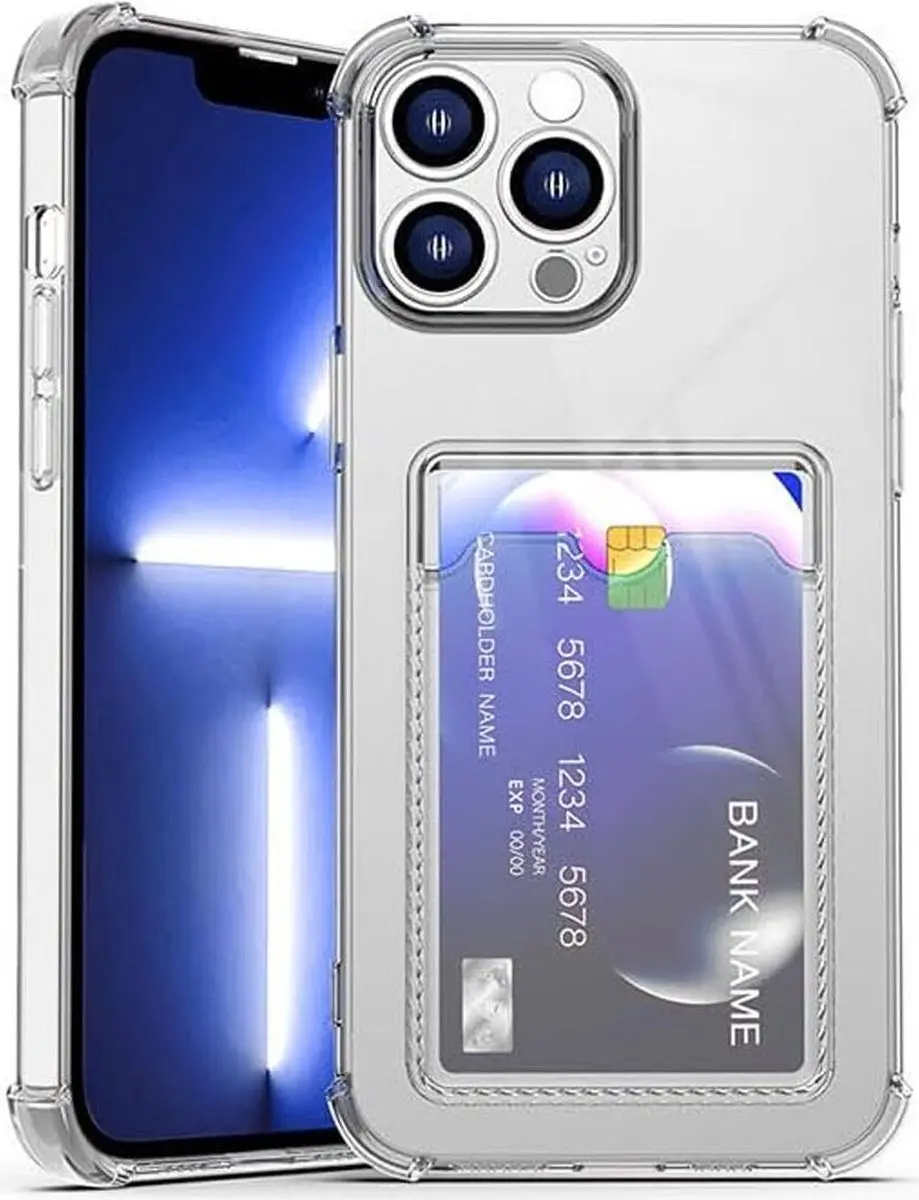 Selected Transparant TPU Hoesje iPhone 13 Pro - Pasjeshouder