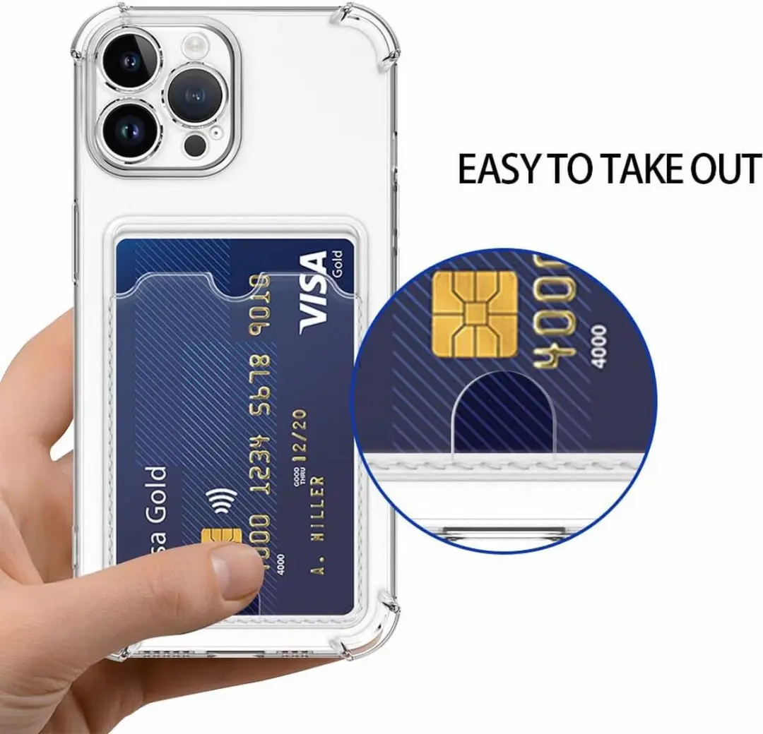 Selected Transparant TPU Hoesje iPhone 13 Pro - Pasjeshouder