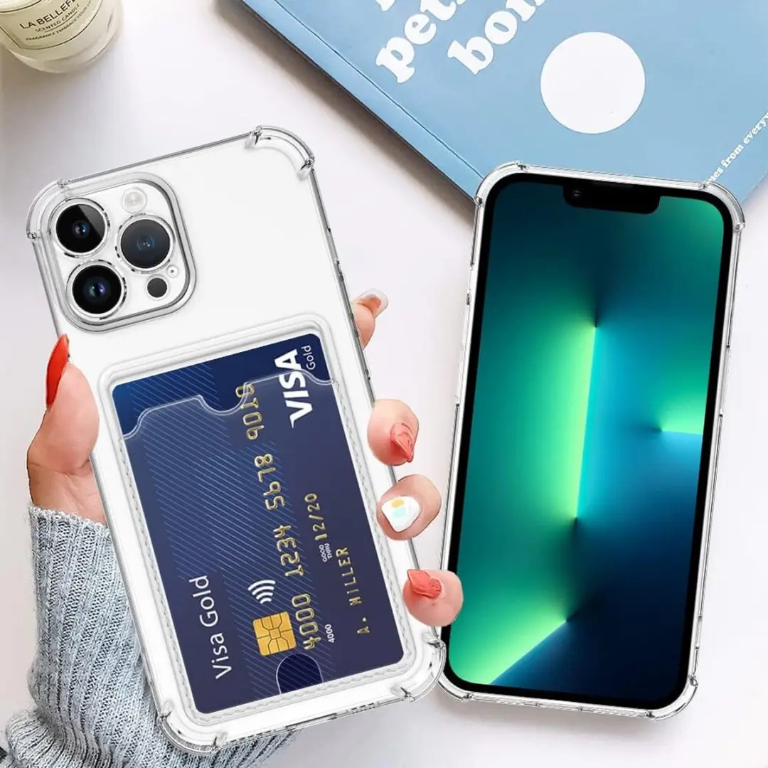 Selected Transparant TPU Hoesje iPhone 13 Pro - Pasjeshouder