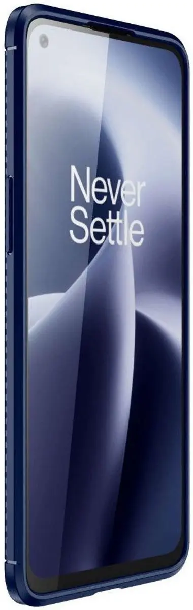OnePlus Nord 2T Siliconen Hoesje - Blauw Carbon