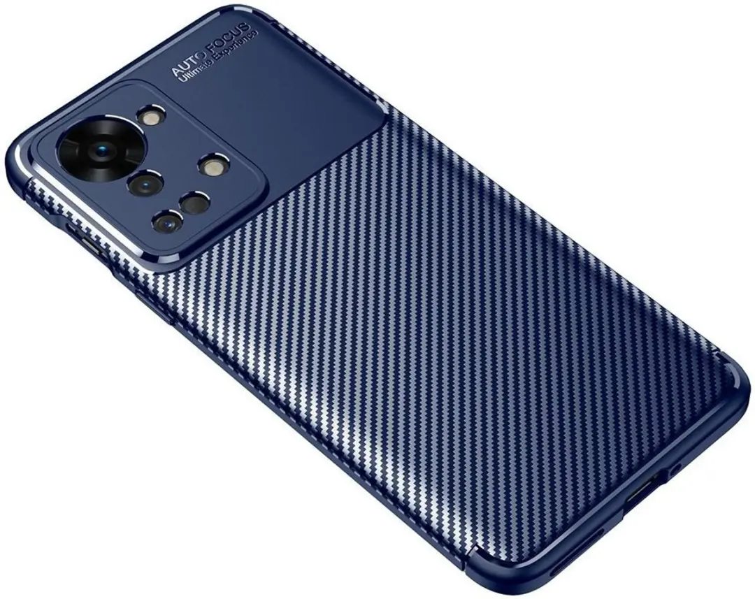 OnePlus Nord 2T Siliconen Hoesje - Blauw Carbon