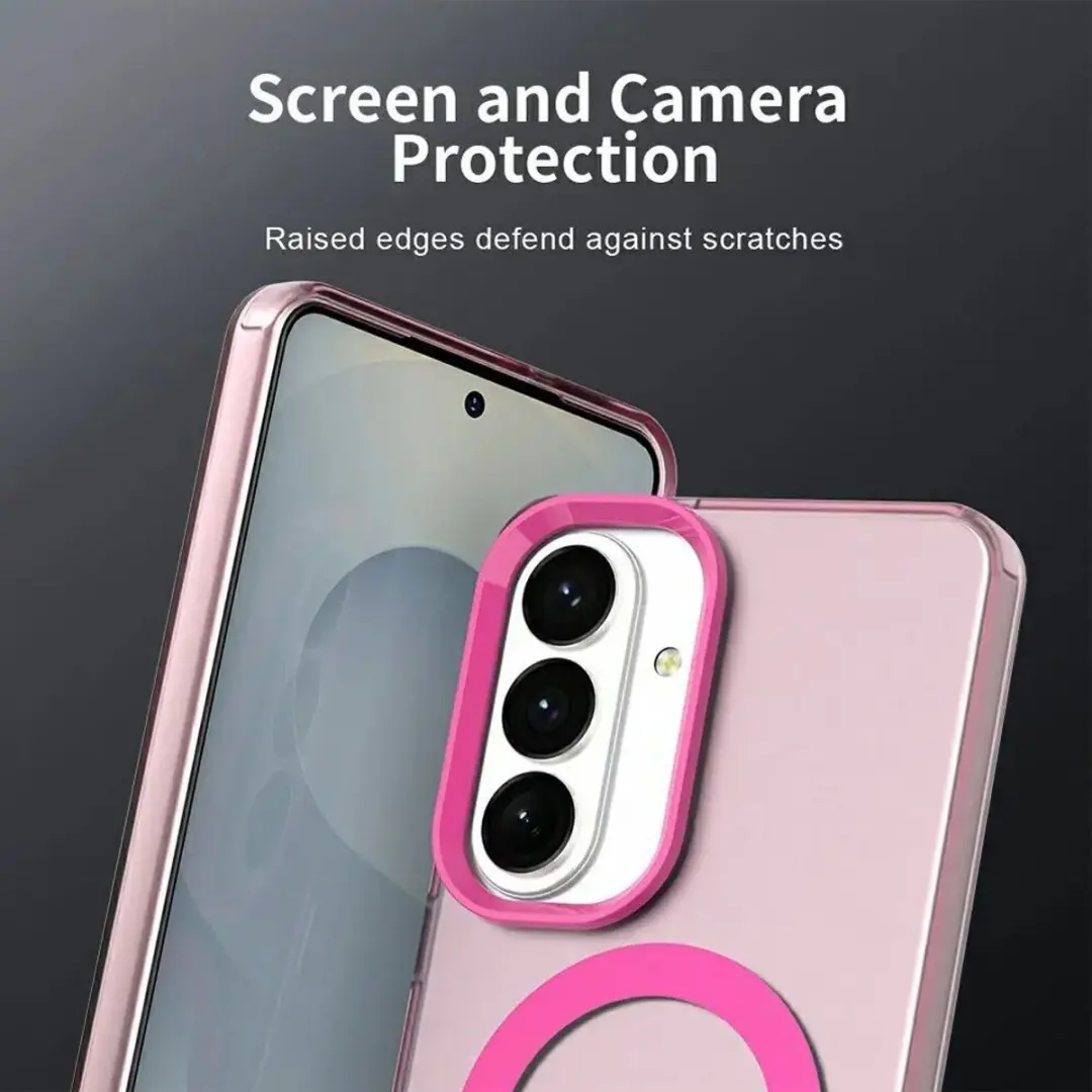 Selected MagSafe Backcover Hoesje Samsung Galaxy S26 Plus - Rood & Transparant