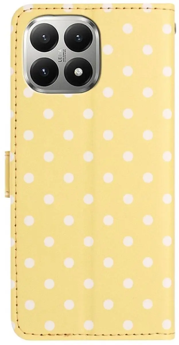 Selected Hoesje Xiaomi 15T Polka Dot Wallet - Geel