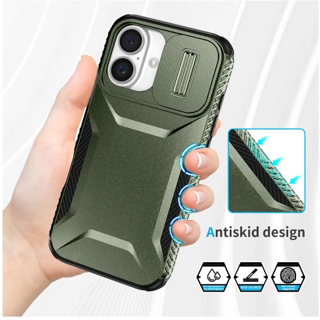 Selected by GSMpunt Apple iPhone 16 Hoesje Groen - Camera Slider - afbeelding 6 van 6