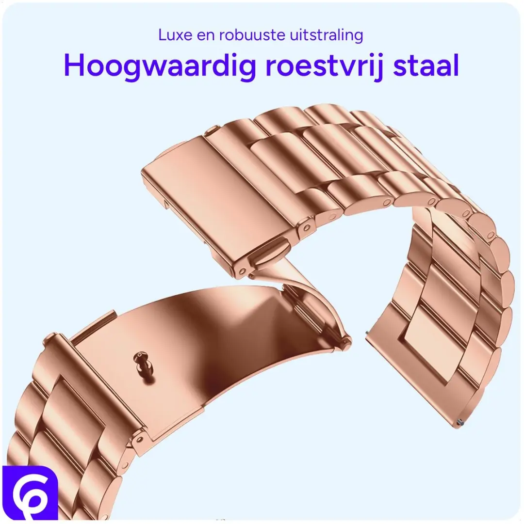 Selected SBG RVS Schakelbandje Apple Watch - 42-49mm - Roestvrij Staal Roségoud