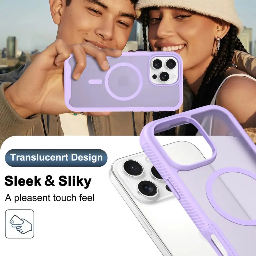 Selected Hoesje iPhone 16 Pro Max Matte Paars - Full Protect