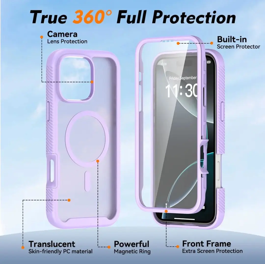 Selected Hoesje iPhone 16 Pro Max Matte Paars - Full Protect - afbeelding 6 van 6