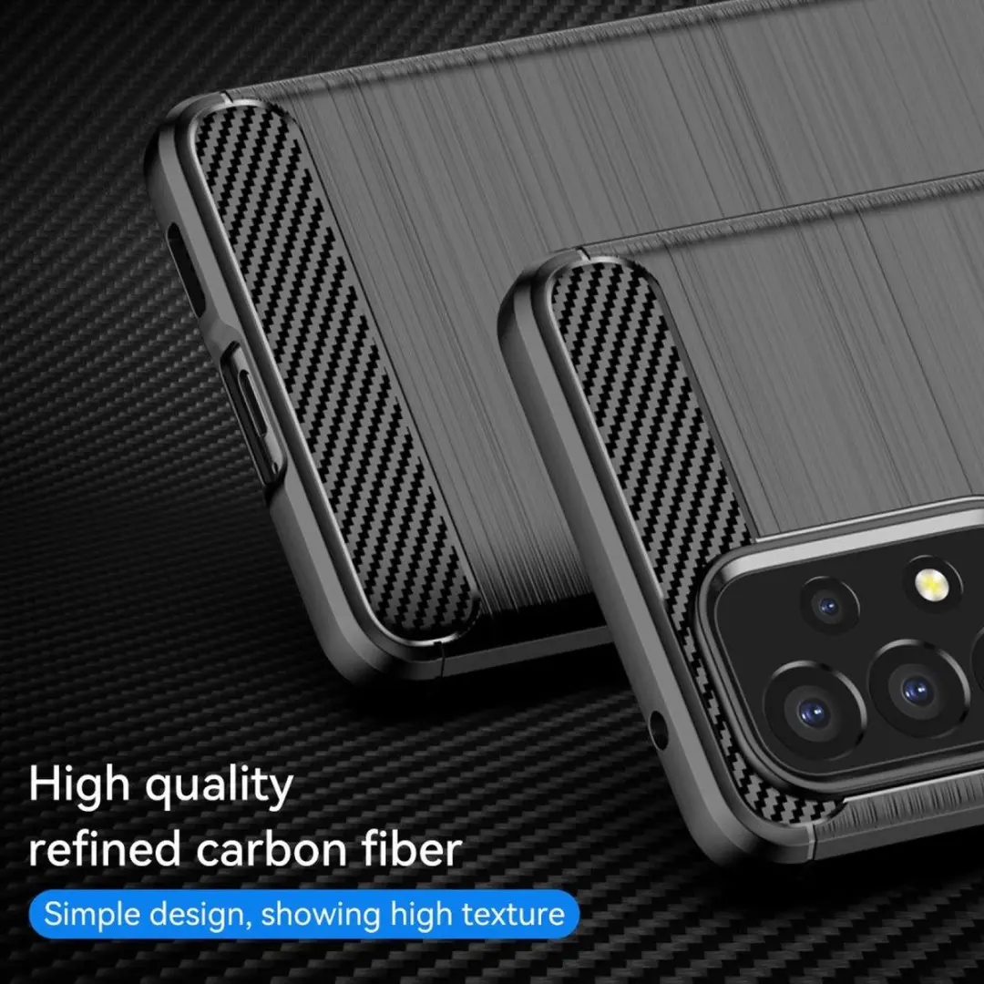 Selected Geborsteld TPU Hoesje Samsung Galaxy A53 - Zwart