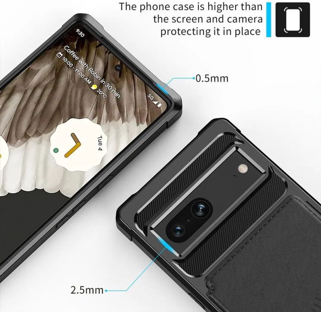Selected Portemonnee Hoesje Google Pixel 7 - 3-in-1 Zwart