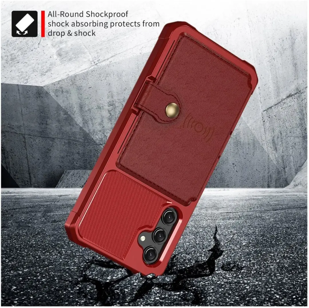 Selected Portemonnee Hoesje Samsung Galaxy A17 - 4 Pasjes - Rood