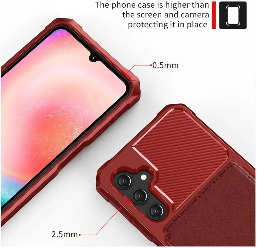 Selected Portemonnee Hoesje Samsung Galaxy A17 - 4 Pasjes - Rood