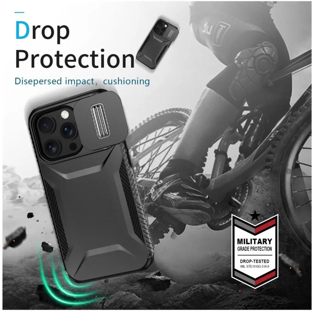 Selected iPhone 14 Pro Max Hoesje - Camera Slider - Zwart