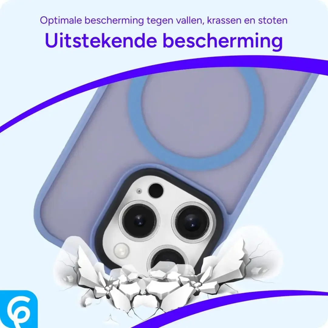 Selected Hoesje iPhone 16 Pro MagSafe Mat - Lichtblauw