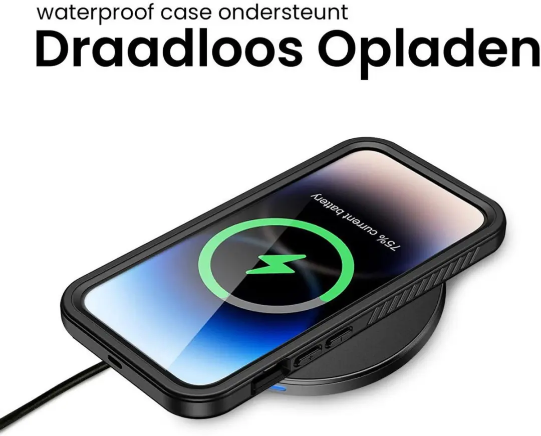Selected SBG Outdoor iPhone SE Hoesje Waterdicht - IP68 - Zwart/Transparant