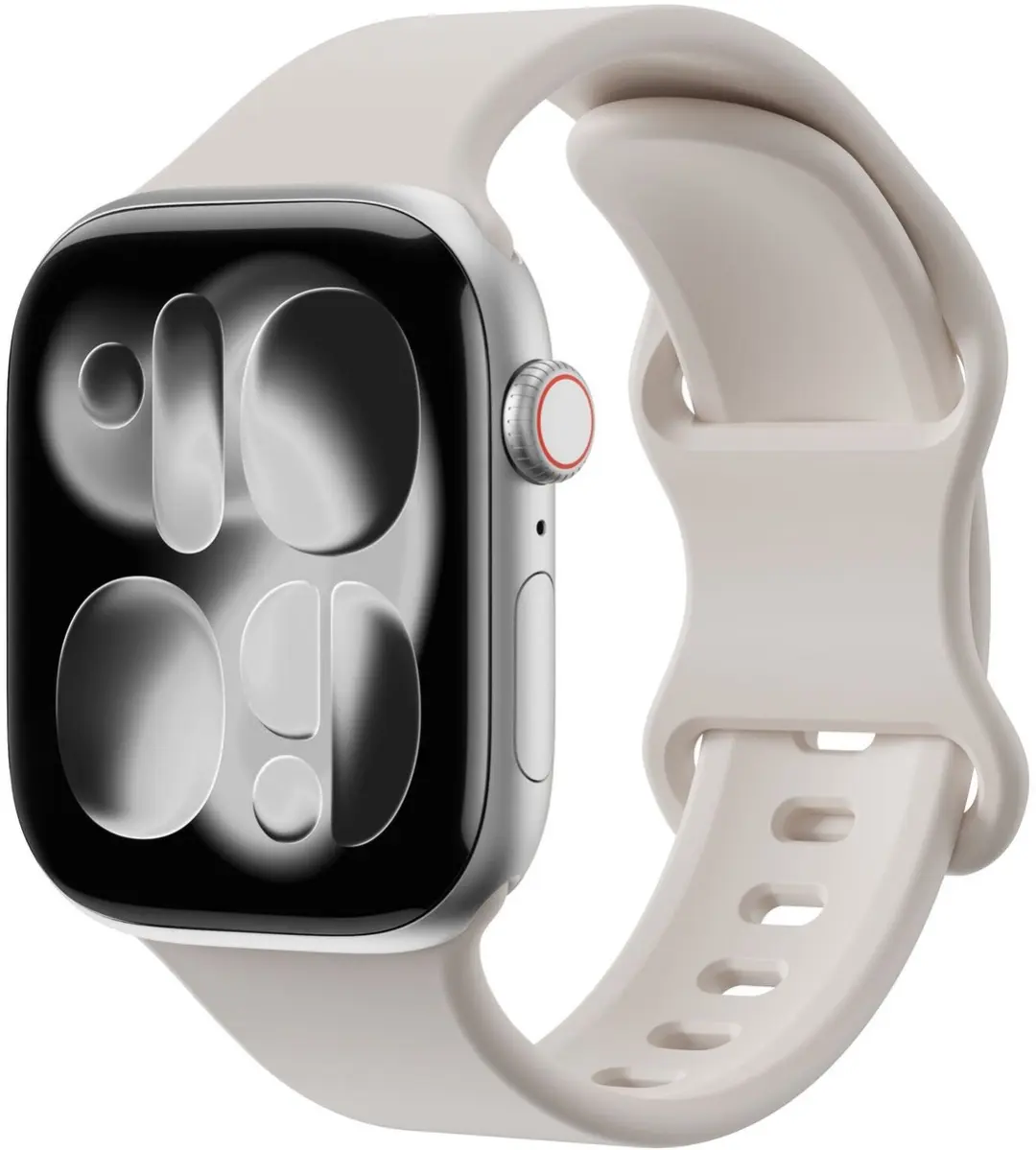 Selected SBG Siliconen Bandje Apple Watch 6 44mm Sterrenlicht