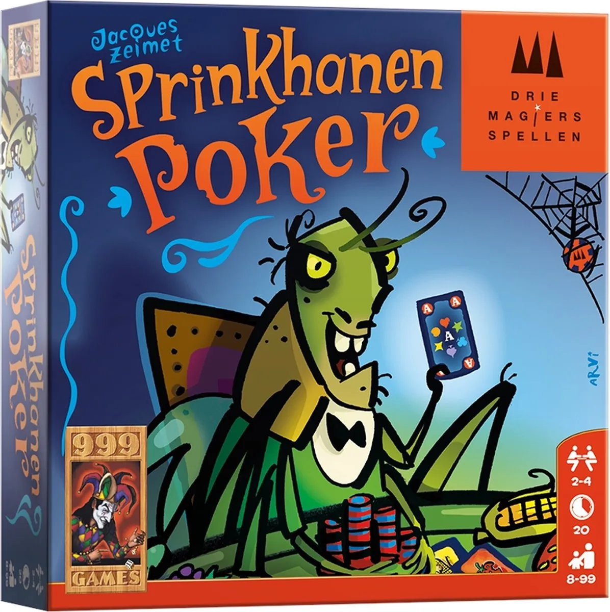 999 Games Sprinkhanen Poker Kaartspel - Standaard Editie