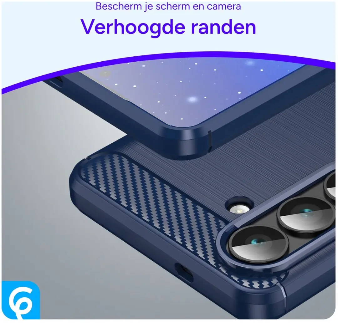 Selected Geborsteld TPU Hoesje Samsung Galaxy S26 - Blauw