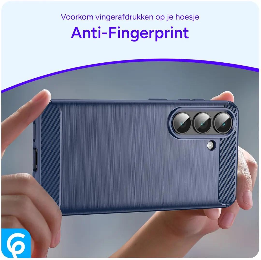 Selected Geborsteld TPU Hoesje Samsung Galaxy S26 - Blauw