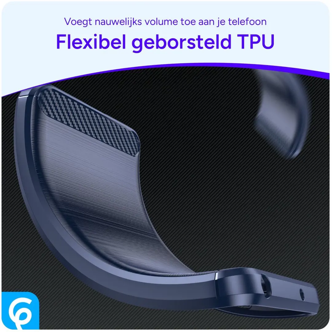 Selected Geborsteld TPU Hoesje Samsung Galaxy S26 - Blauw