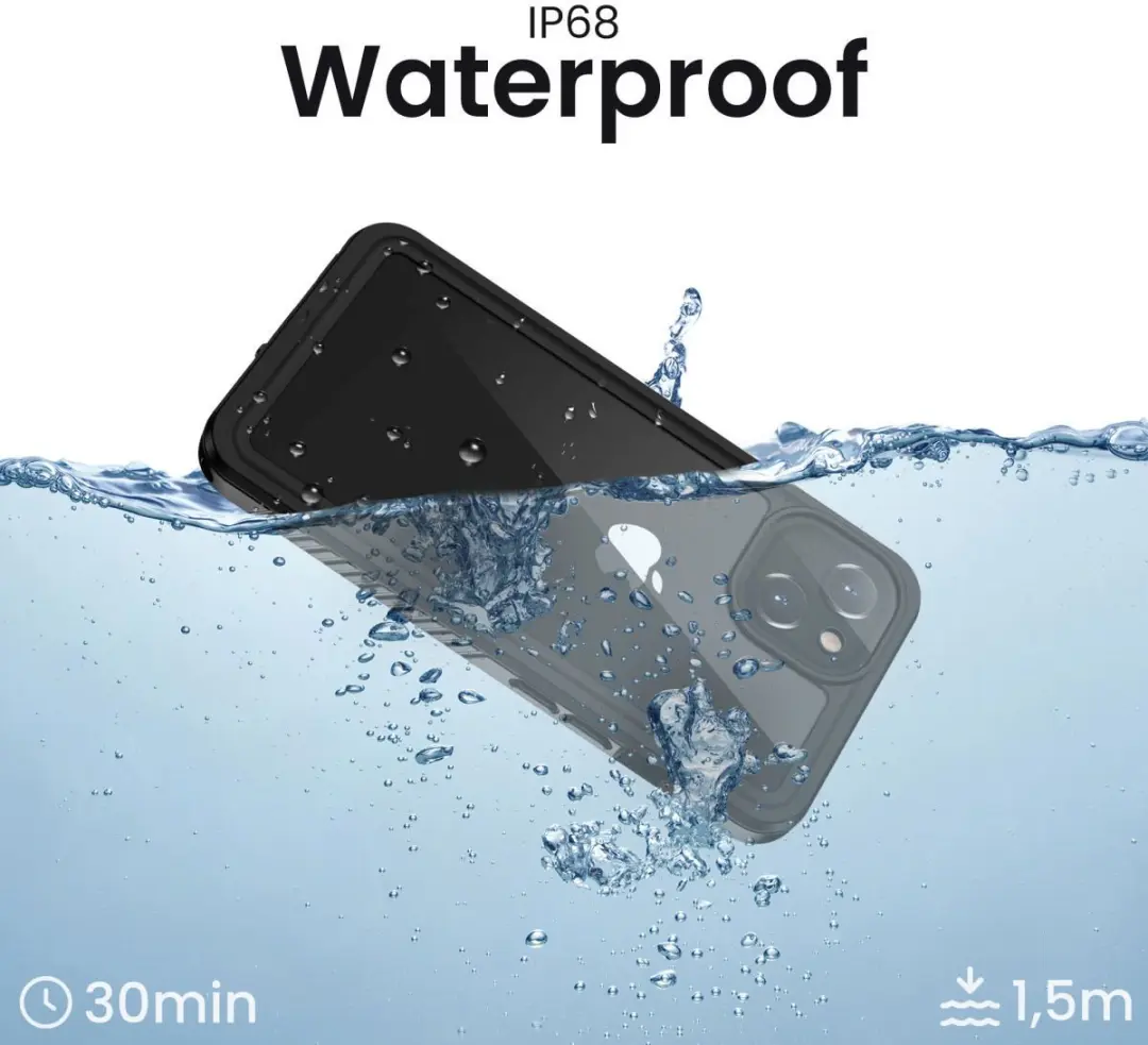 Selected SBG Outdoor Case iPhone 13 Waterdicht - IP68 - Zwart/Transparant