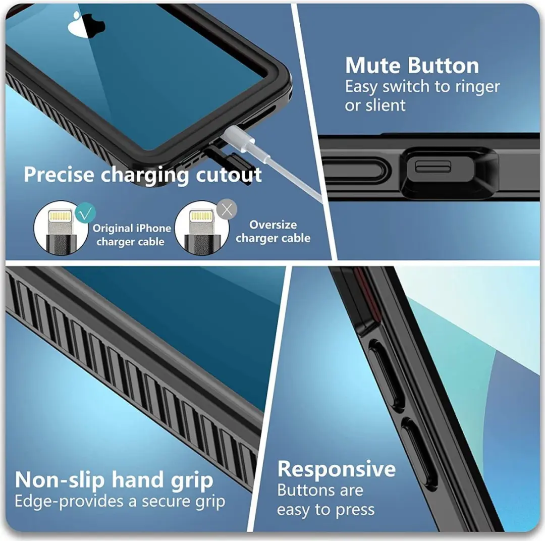 Selected SBG Outdoor Case iPhone 13 Waterdicht - IP68 - Zwart/Transparant