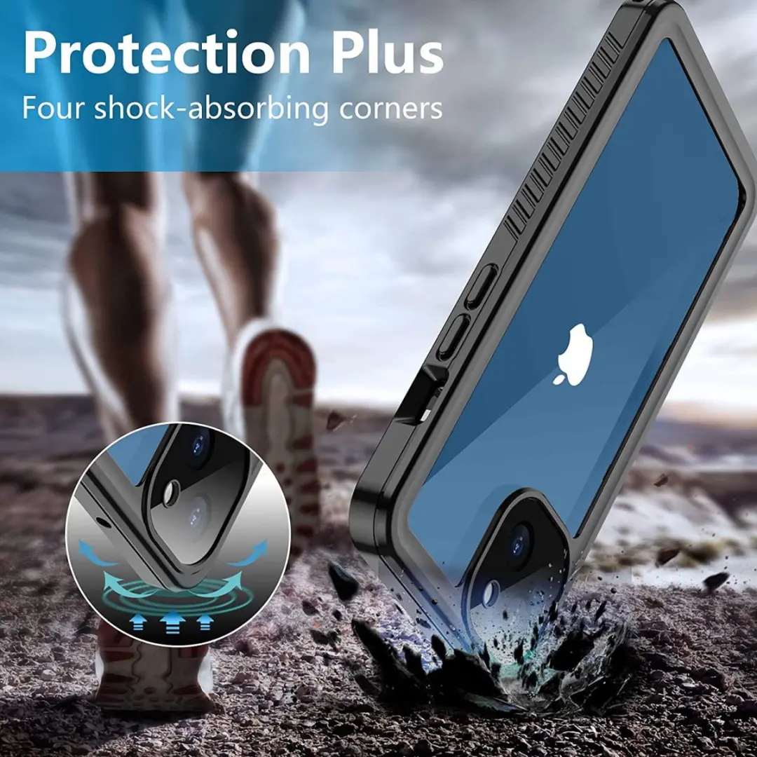 Selected SBG Outdoor Case iPhone 13 Waterdicht - IP68 - Zwart/Transparant