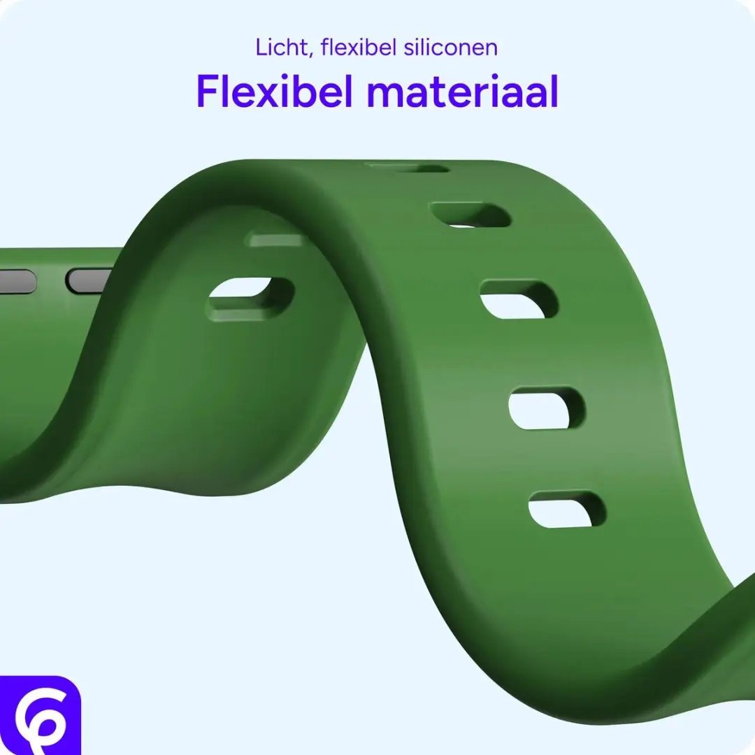 Selected SBG Siliconen Bandje Apple Watch - 3 Stuks - 42/44/45/46/49mm - Zwart/Blauw/ Groen