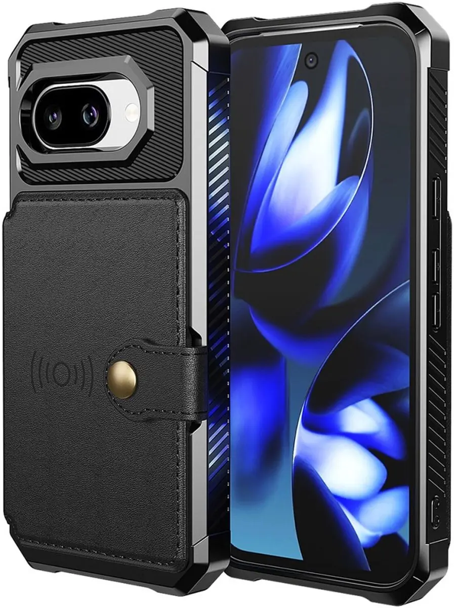 Selected Portemonnee Hoesje Google Pixel 9a - 4 Pasjes - Zwart