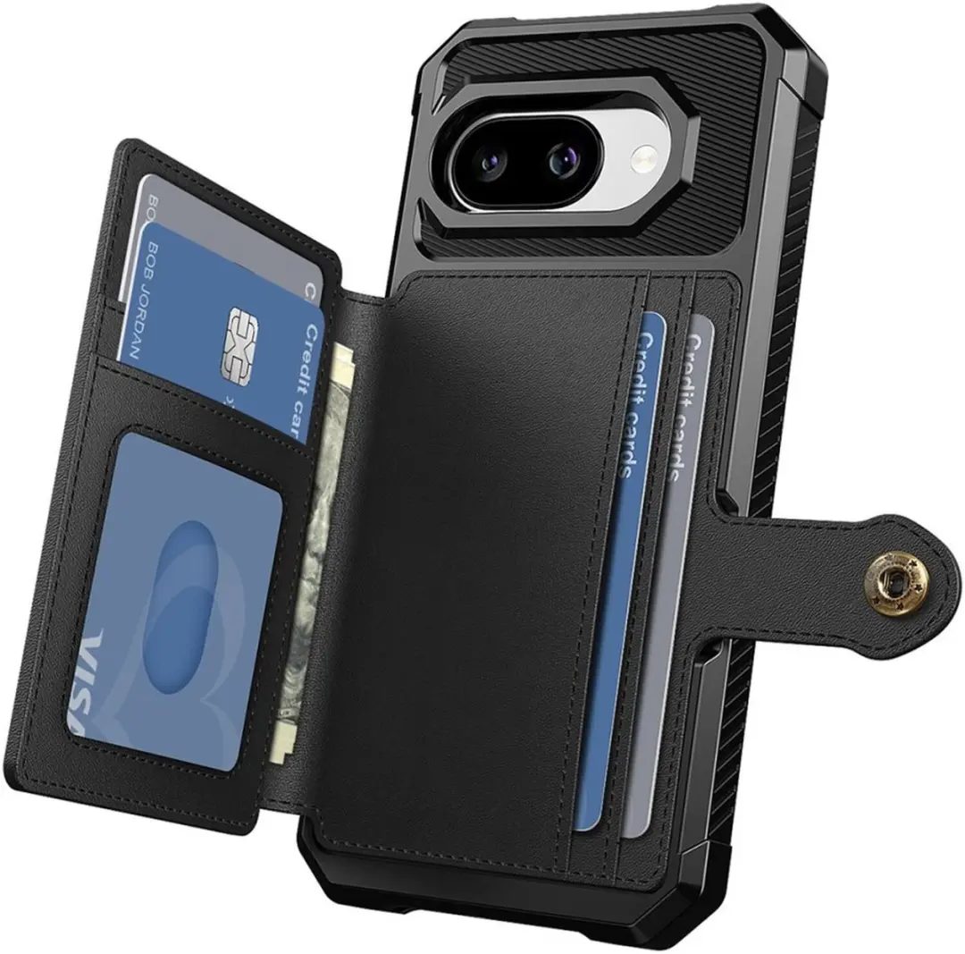 Selected Portemonnee Hoesje Google Pixel 9a - 4 Pasjes - Zwart - afbeelding 6 van 6