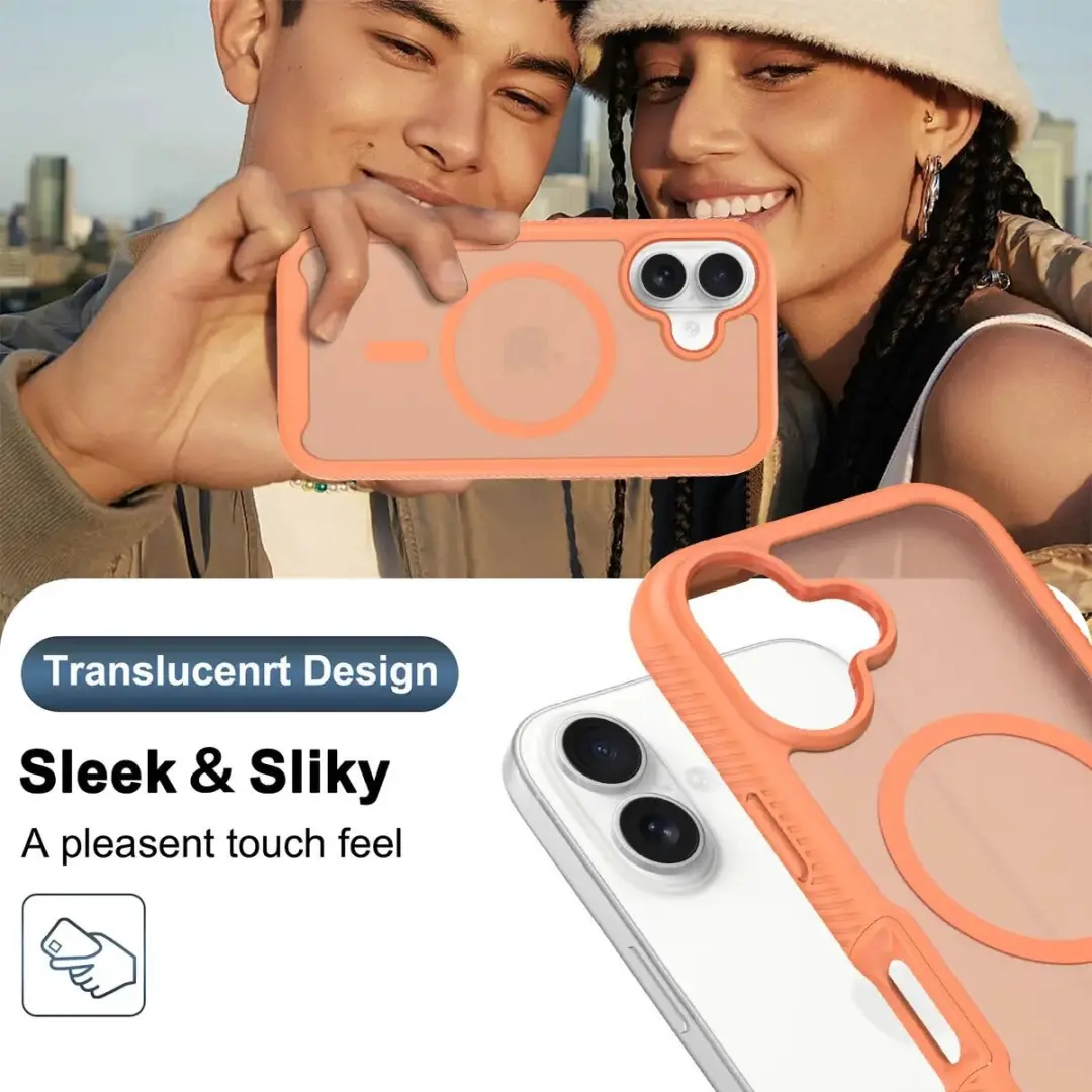 Selected by GSMpunt.nl iPhone 16 Hoesje Matte Oranje - MagSafe - afbeelding 6 van 6