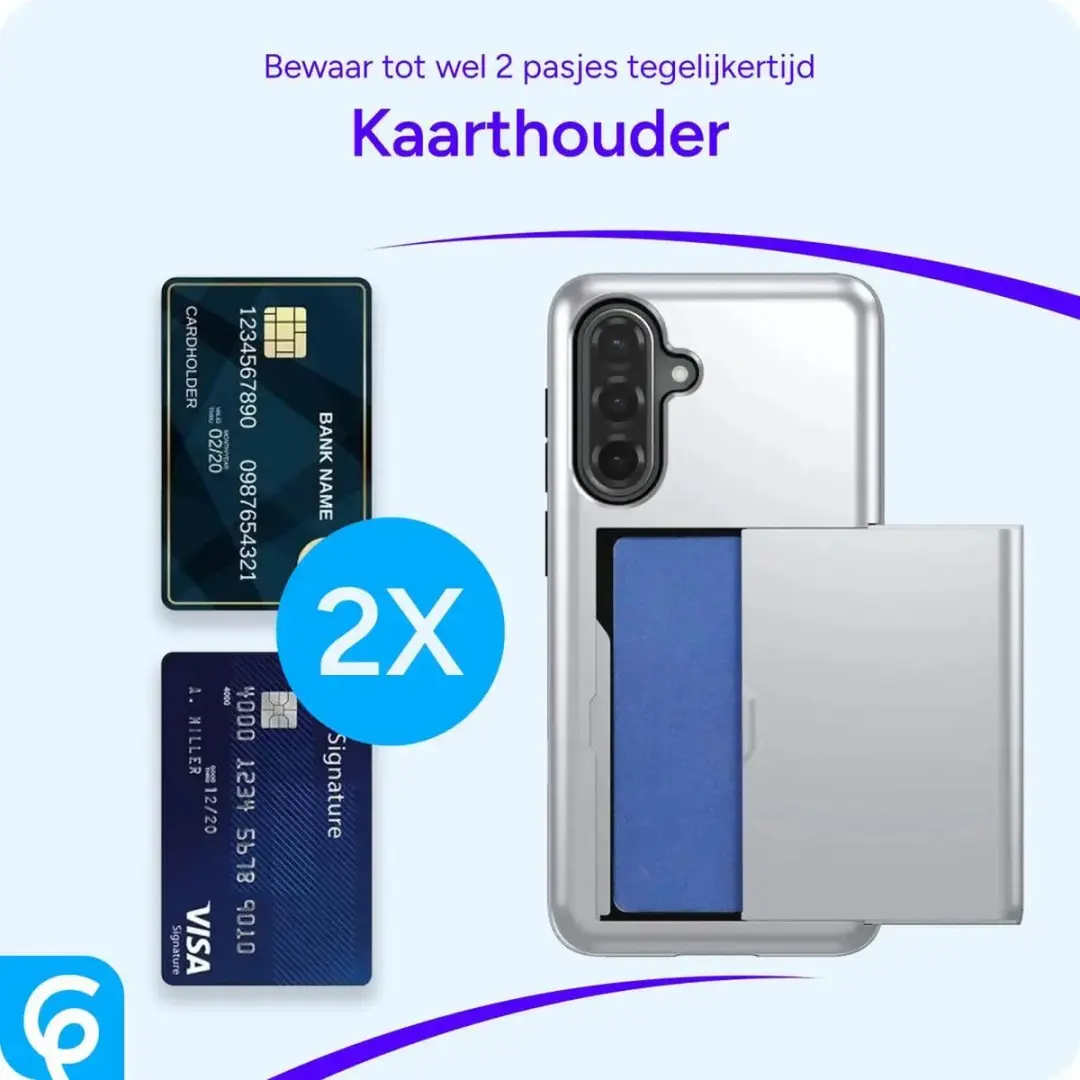 Selected Hoesje Samsung Galaxy A56 met Kaarthouder - Grijs