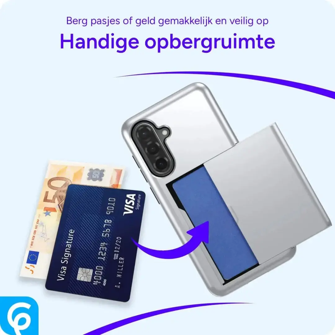 Selected Hoesje Samsung Galaxy A56 met Kaarthouder - Grijs