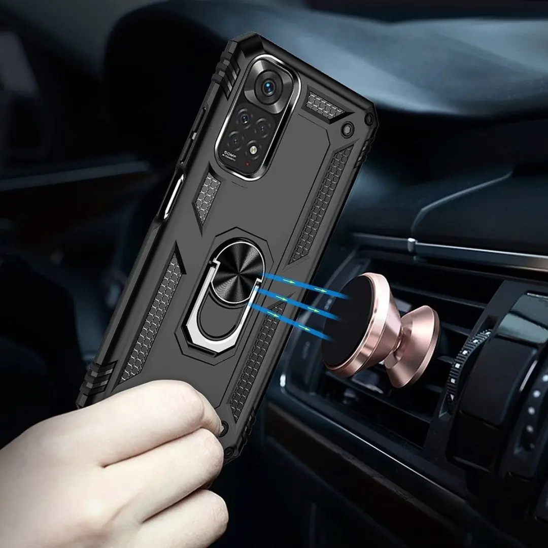 Xiaomi Redmi Note 11/11S Hybride Hoesje - Zwart - afbeelding 6 van 6